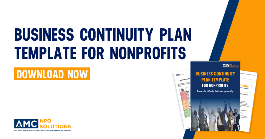 business continuity plan template for nonprofits