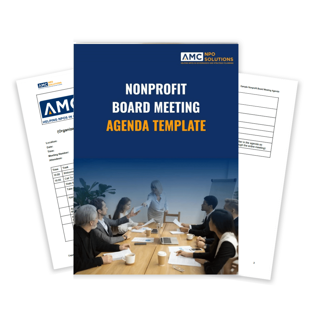 Nonprofit Board Meeting Agenda Template AMC Governance Solutions